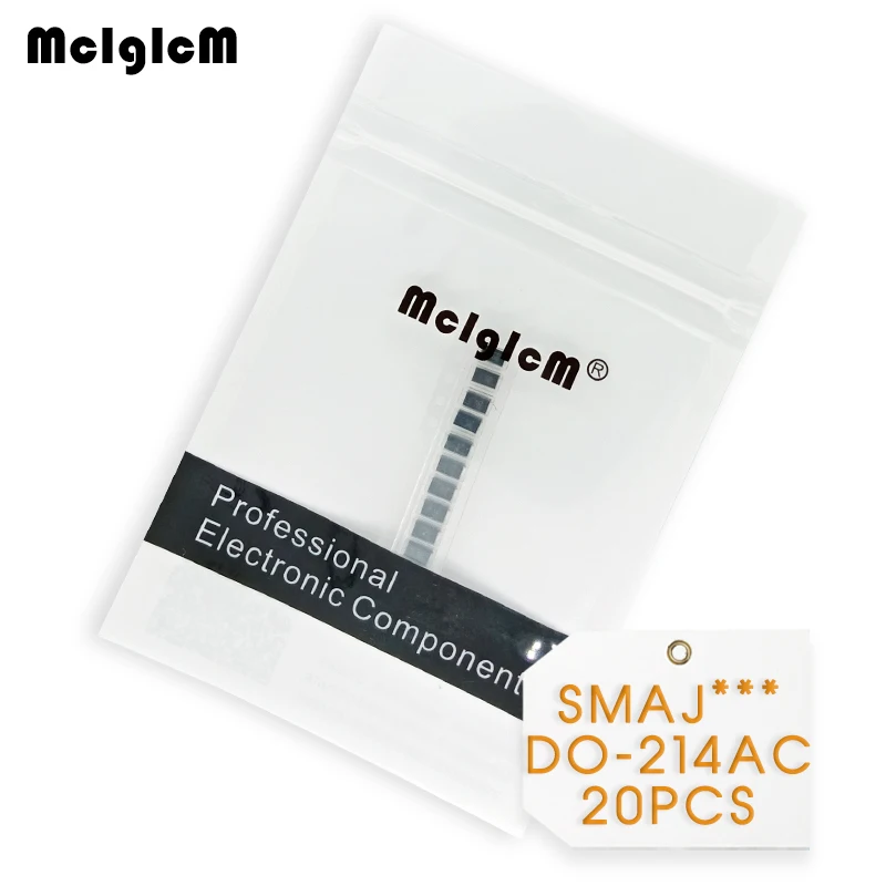 McIgIcM 20 штук 400 Вт SMA_DO 214AC smd телевизоры диод SMAJ18CA SMAJ24CA SMAJ33CA SMAJ36CA SMAJ40CA SMAJ58CA SMAJ78CA