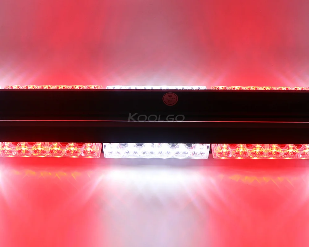 Koolgo 2" 144 W двойная сторона полицейскую машину светодиодный вспышка Аварийная Строб-лампа бар советник по трафику 48 Светодиодный Аварийные огни 12 V 24 V