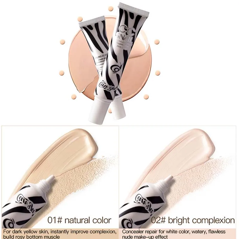 Крем-консилер 2 цвета долговечный легкий увлажняющий для основы макияжа