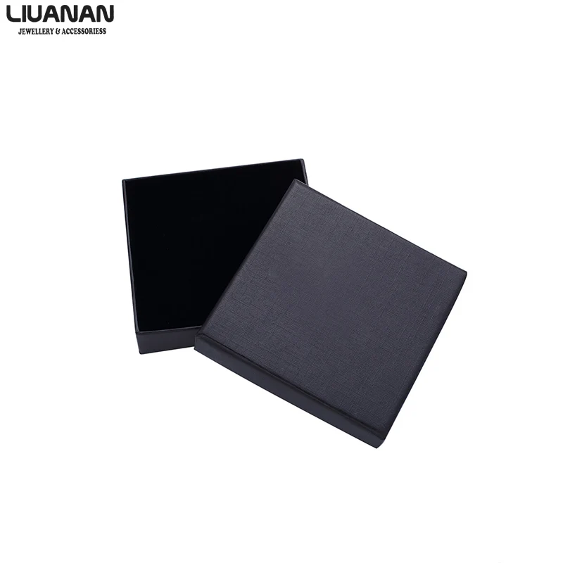 

Jewelry Boxes Paper Gift Box Light Purple Black Velvet Bag Necklace Bracelet Bangle Pendant Jewelry Case Gift Box Simple Style