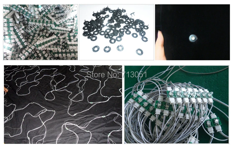 Бесплатная доставка 2 м * 3 супер яркая многоцветная ткань со звездами и