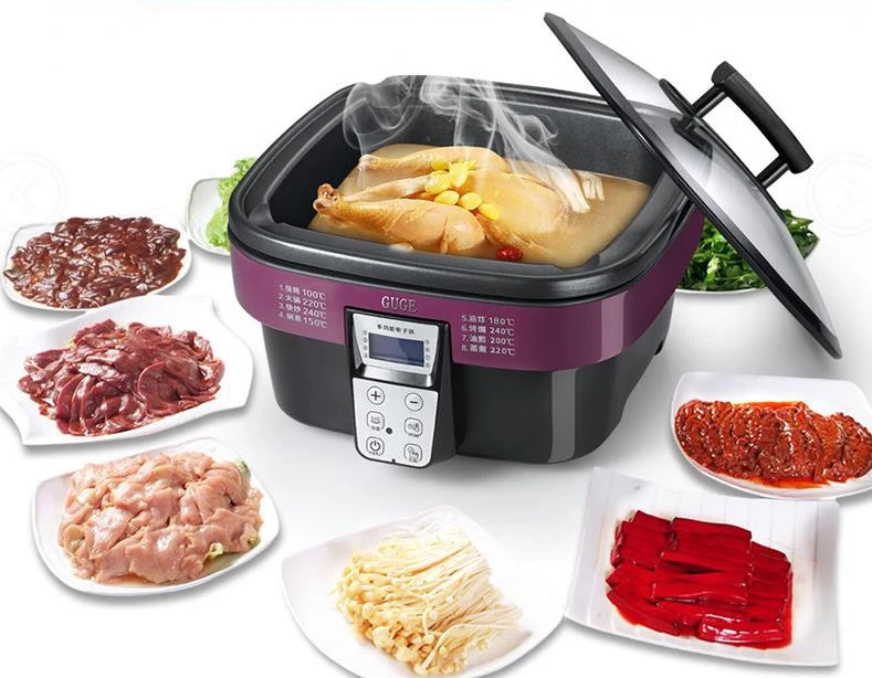 5L Multi-function Electric Cooker Non-stick Cooking Pot Stew Intelligent Fry AD-G909 |