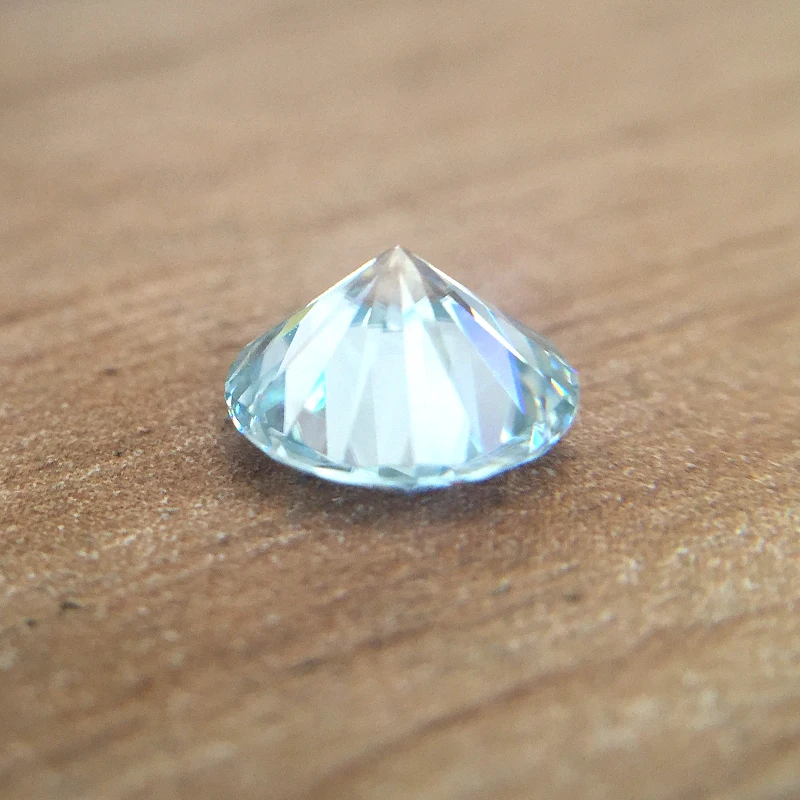 Круглые бриллиантовые огранки Moissanite 2 карат 8 мм небольшой синий Тест