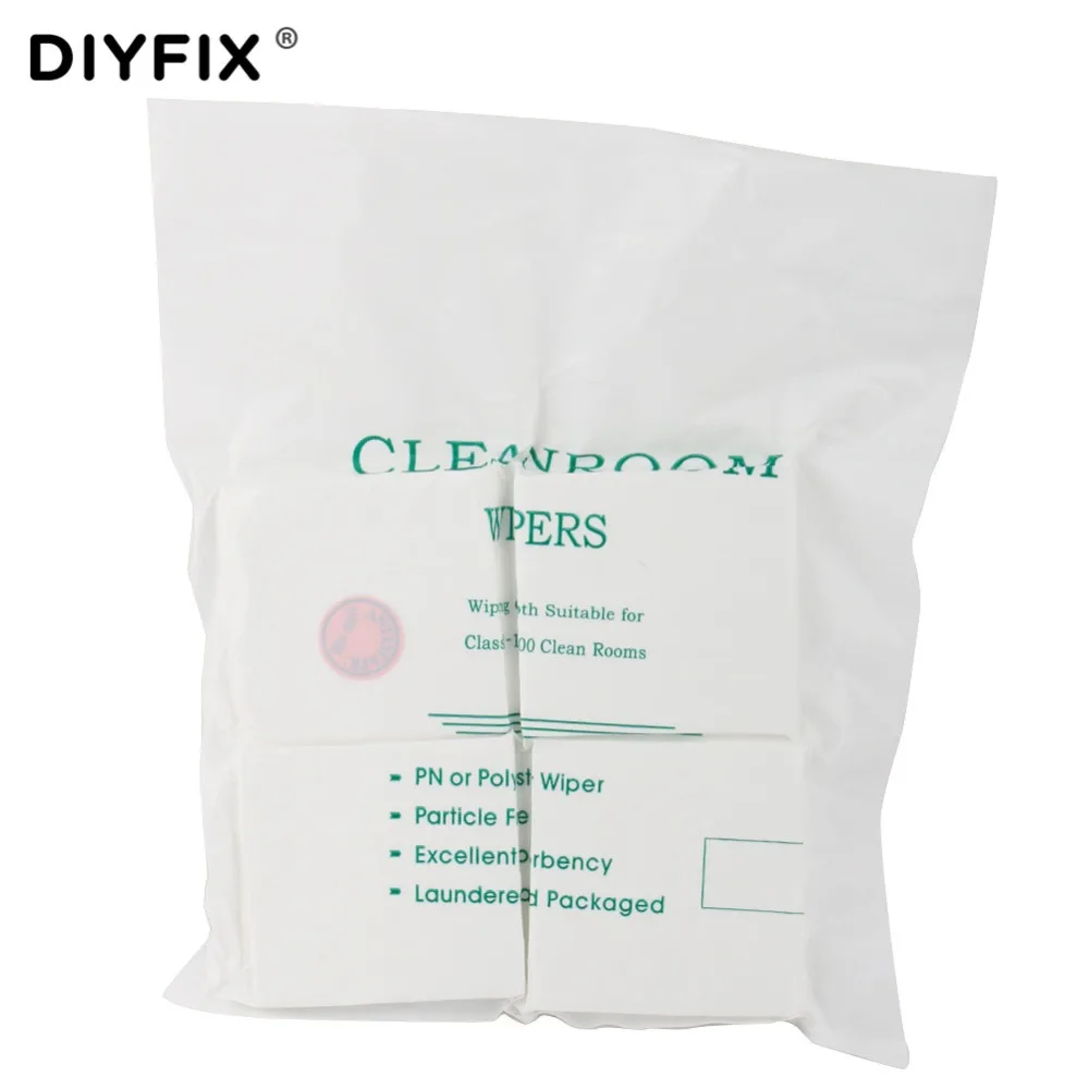 

DIYFIX 1Bag Soft Cleanroom Wiper Phone LCD Screen Cleaning Tool 10x10cm Dust Free Cloth for Class 1-10000 Clean Rooms