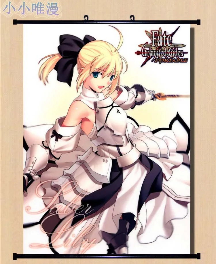 Японский аниме Fate/Grand Order FGO Fate/stay night Altria Pendragon Saber Lily домашний Декор настенный