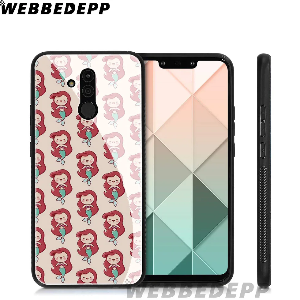 Чехол из закаленного стекла WEBBEDEPP Ariel Little Mermaid для Huawei Mate 20 P20 P10 P Smart 2019 2018 &amp Honor 10 9 8X