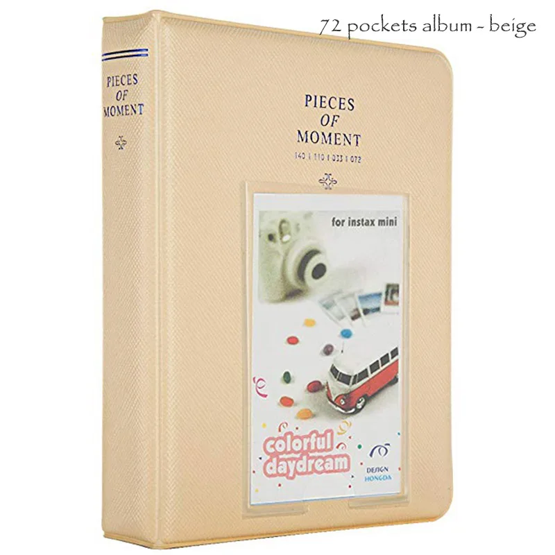 72 Photos Beige Альбом для пленки Fujifilm Instax Mini 8 8+ 9 70 7s 25 26 50s 90, Pringo P231, Instax Share SP-1 SP-2, Polaroid PIC-300 Z2300 - Цвет: 72 Photos Beige