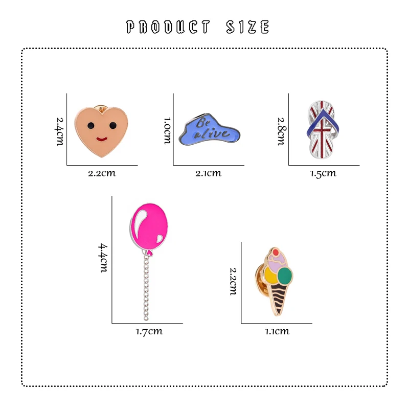 Тапочки со смайликом в виде сердца броши для хиджаба штифты летняя одежда с