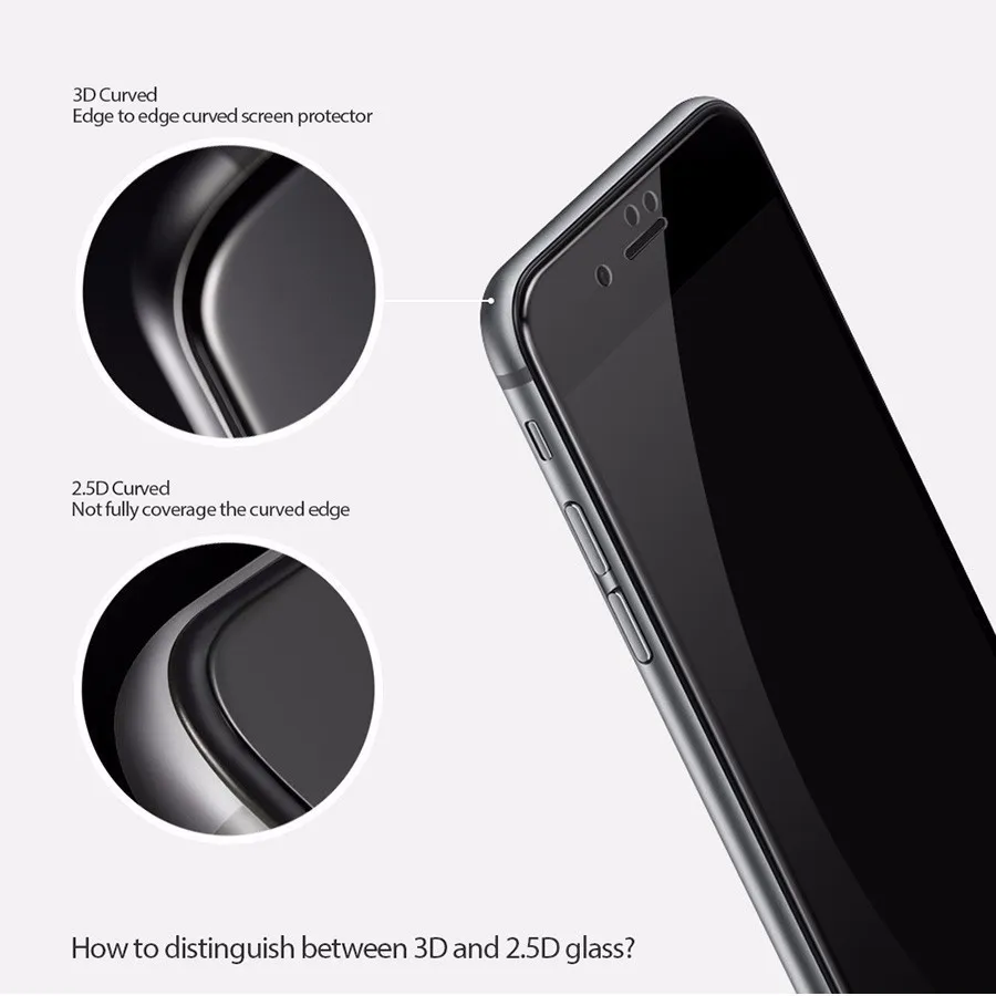 3D Полный экран протектор для iPhone 7 8 6 Plus Мягкая изогнутая крышка край закаленное