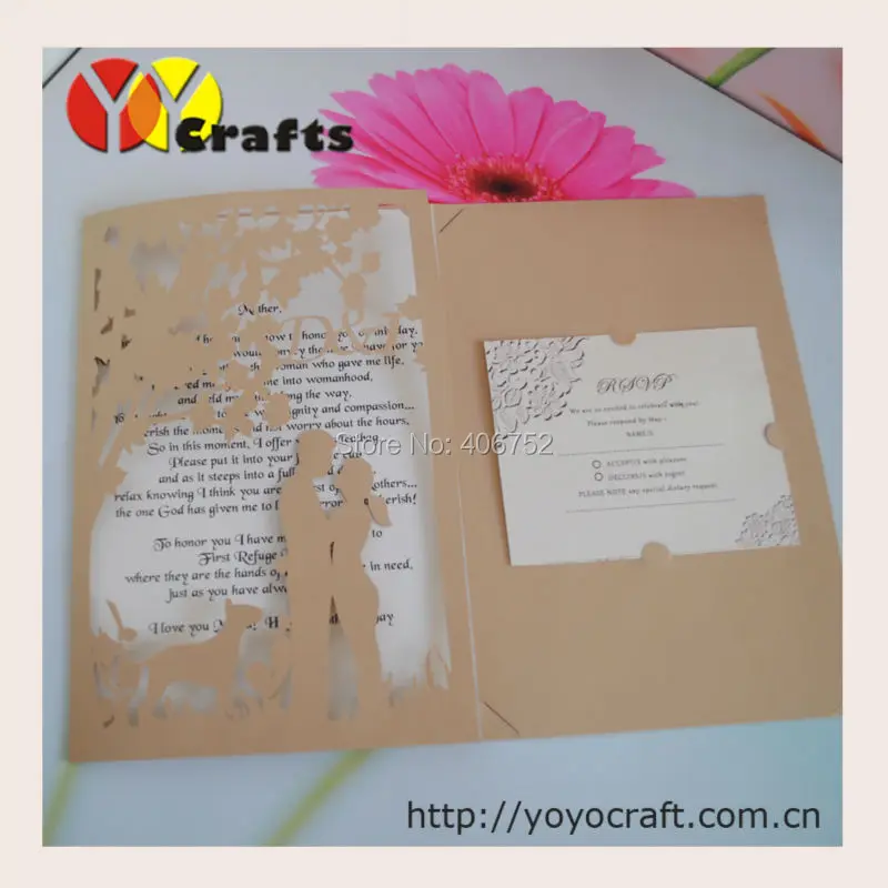 

Трехмерная карта лазерной резки, онлайн-производитель пригласительных открыток на свадьбу