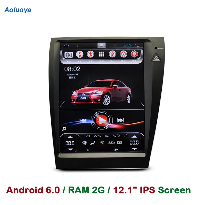 Aoluoya ОЗУ 2 Гб 12 1 дюйма 1024*768 автомобильный dvd плеер Android 6 0 для Lexus ES250 ES300 ES350 2006 2012