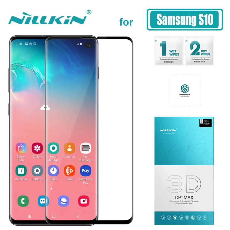 Для Samsung Galaxy S10 стекло Nillkin 3D CP + Max полное покрытие закаленное Защита экрана для Nilkin
