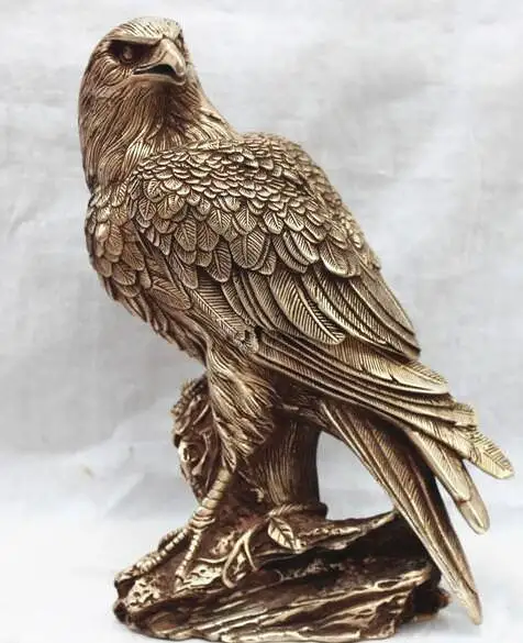 Свирепые китайские Серебристые фигурки Hawk Eagle Bird Arabia статуя|Статуи и скульптуры| |