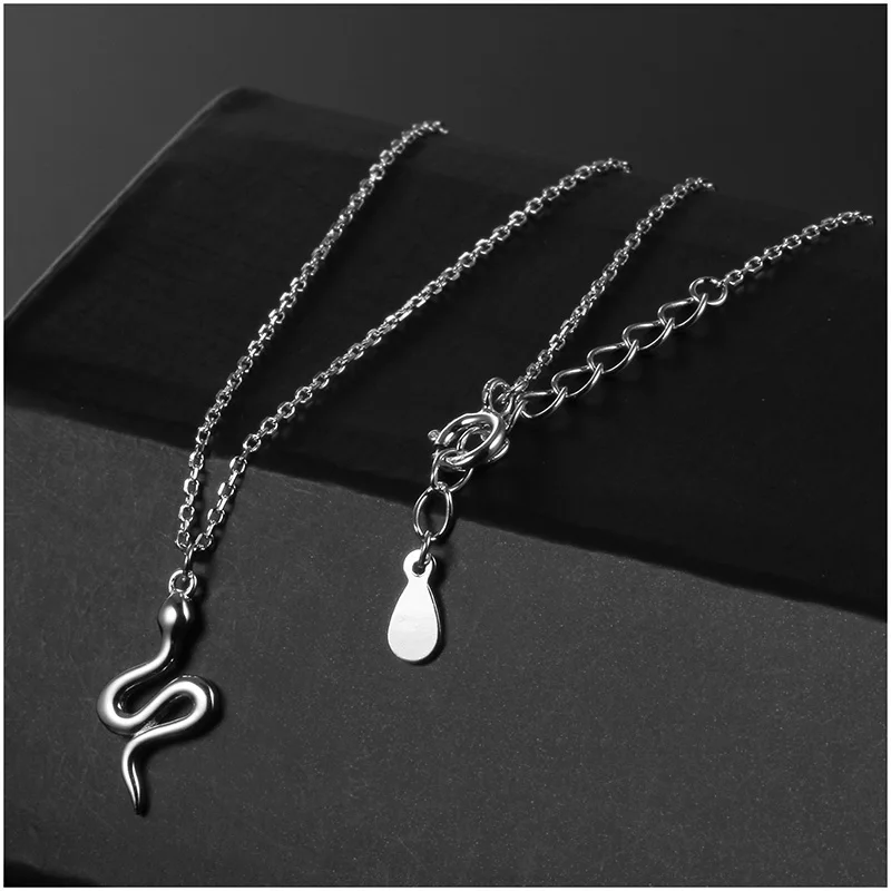 Shineland, мужские подвески в форме змеи, настоящее 925 пробы, серебряное ожерелье для женщин и мужчин, модные вечерние ювелирные изделия, подарок