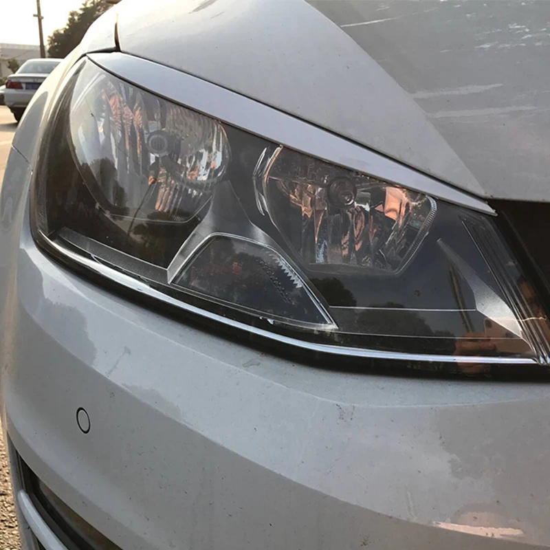 Carmonsons 2 шт./лот фары бровей Веки ABS хромированной отделкой крышки для Volkswagen VW Golf 7 MK7 GTI стайлинга автомобилей