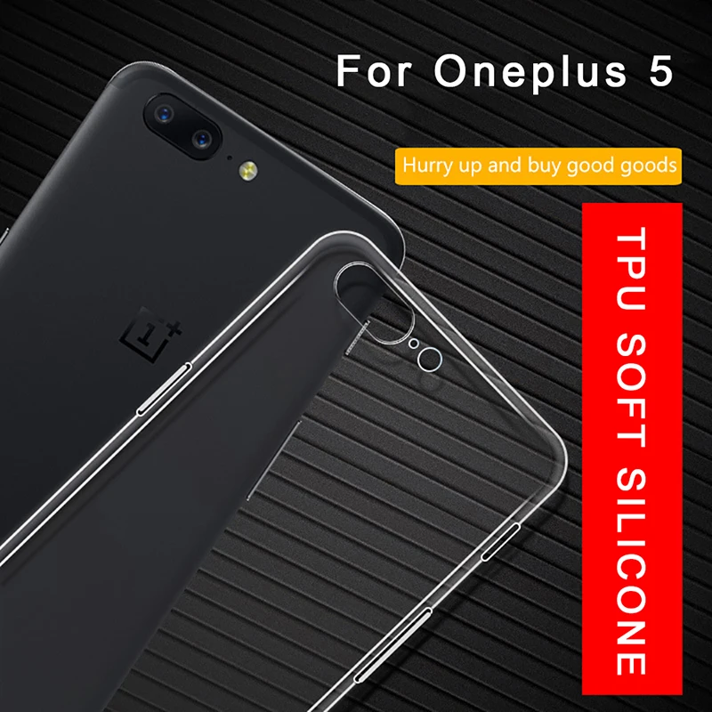 Чехол для oneplus 5 прозрачный чехол из ТПУ Ультратонкий Мягкий силиконовый телефона