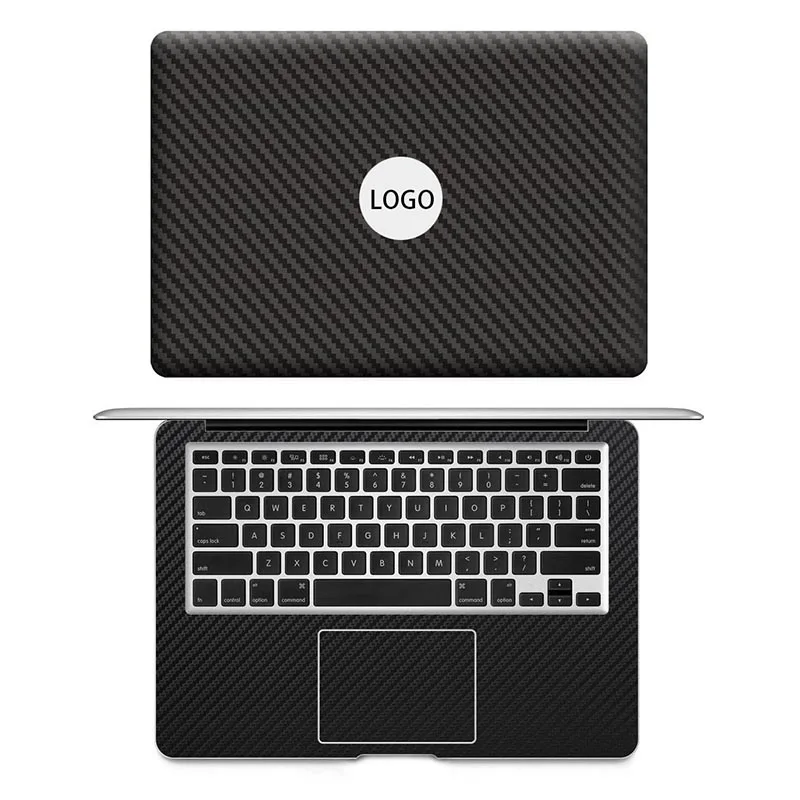 Черная наклейка для ноутбука из углеродного волокна, наклейка на MacBook Pro Air retina 11 12 13 15 дюймов hp Mac Book, полное покрытие для ноутбука