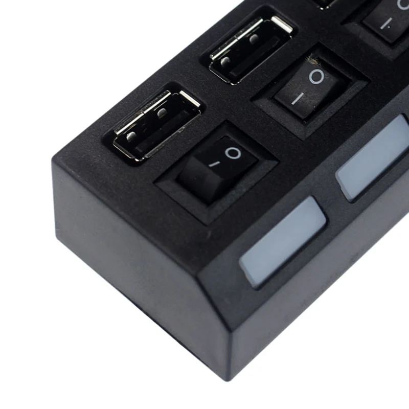 4-портовый микро USB концентратор 2 0 высокоскоростной разветвитель 480 Мбит/с LED с