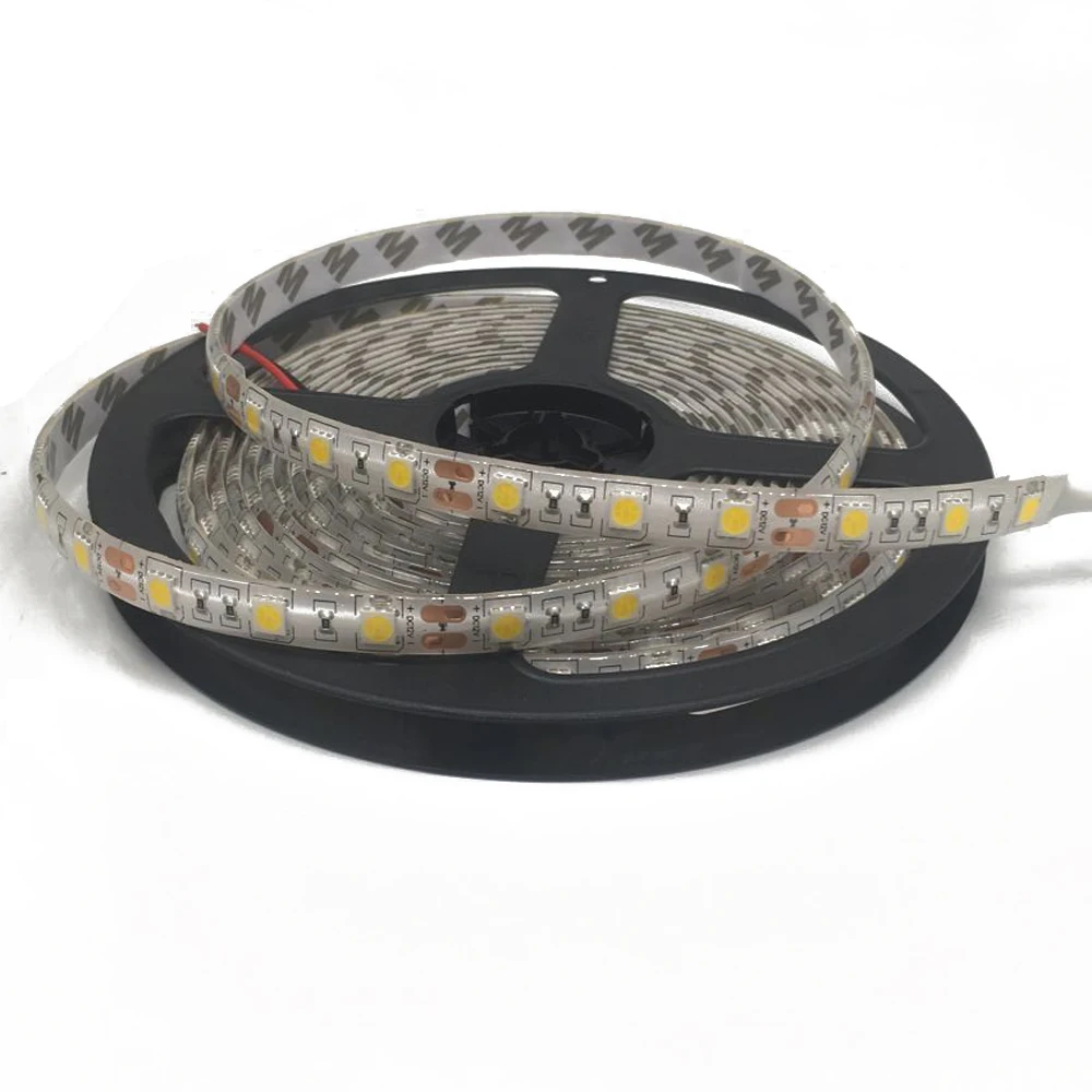 Гибкая светодиодная лента 1 м 2 3 4 5 12 В постоянного тока светильник 5050SMD ip65