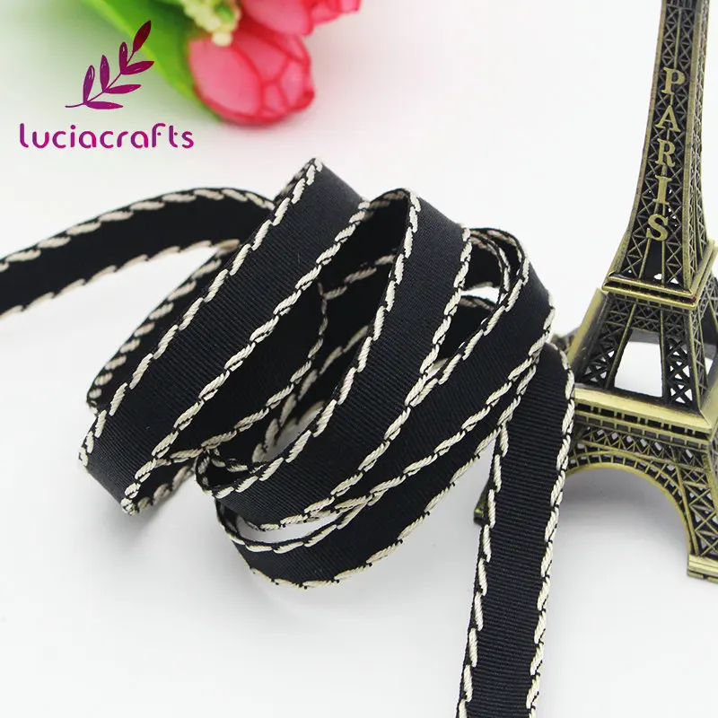Lucia crafts, 5 ярдов/10 ярдов, 10 мм, разные цвета на выбор, корсажная лента, банты с краем, вечерние украшения, подарок, ремесло, T0402