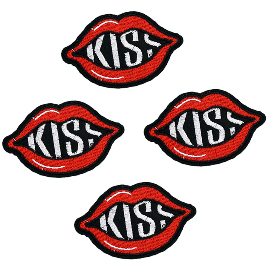 10 шт Kiss губы значки патчи для одежды вышитые приклеивания утюгом аппликация