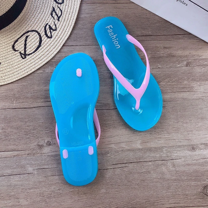 Cresfimix femmes tongs женские модные водонепроницаемые желейные шлепанцы милые удобные