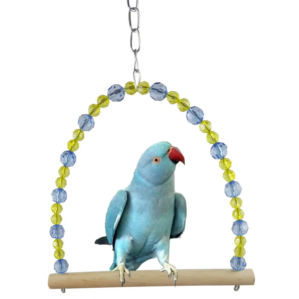 

Parrot daily necessities-swing bird bite toy hanging bridge - Decorative birdcage,Beautiful, easy to carry, durable,color random