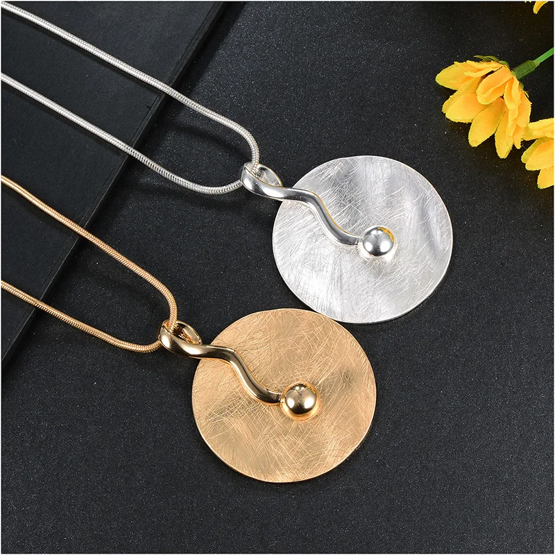 HONGYE Collier Femme Длинные ожерелья и подвески для женщин круглое массивное ожерелье