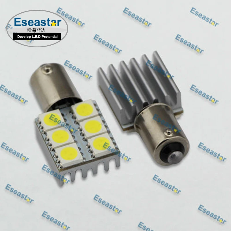 2 шт./лот eseastar Бесплатная доставка 6 LED SMD5050 T4W led canbus BA9S авто свет автомобильный