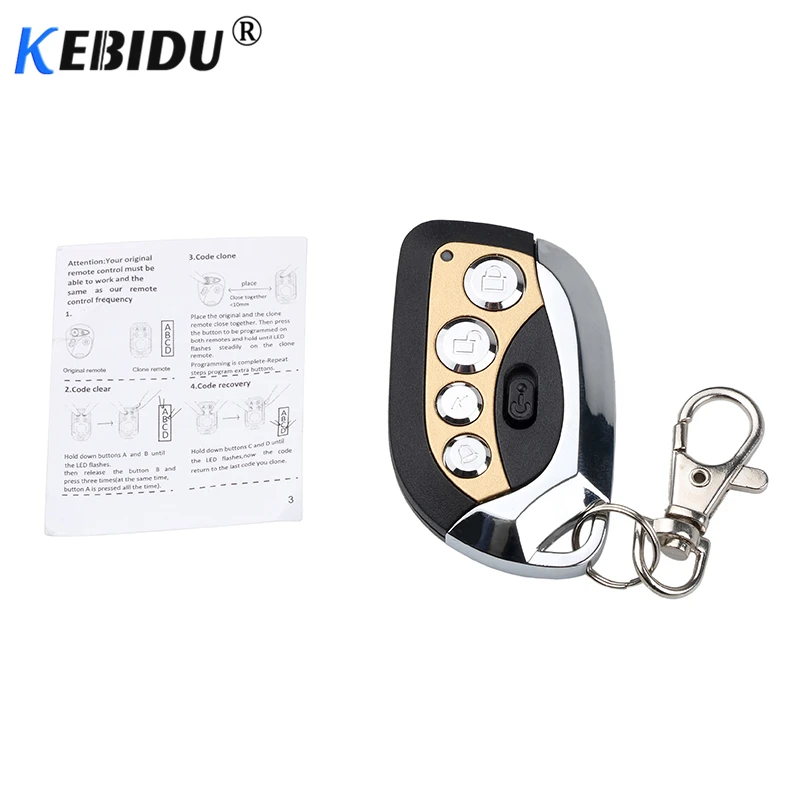 kebidu 433MHz Universal Remote Control Wireless Auto Duplicator Frequency Adjustable Keychain for Car Garage Door | Электроника
