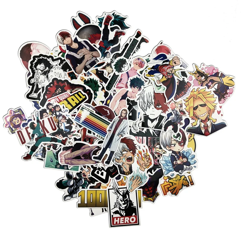 74 шт./партия аниме наклейка My Hero Academia скейтборд водонепроницаемая тележка чехол