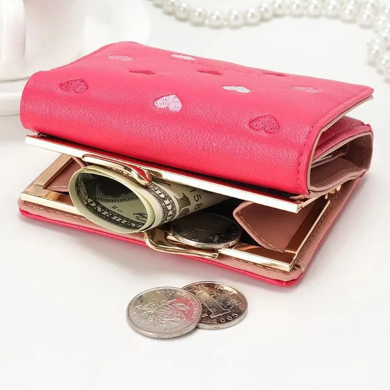 2019 модные яркие женские прекрасная монета кошелек Твердые Золотое сердце