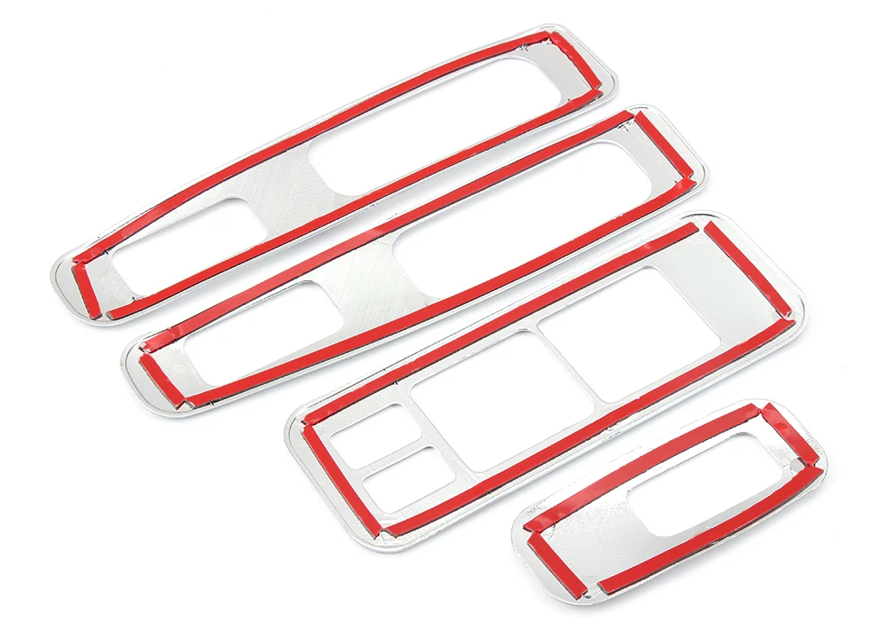 4 шт./компл. ABS Хромированная обшивка интерьера подлокотник украшения обшивки