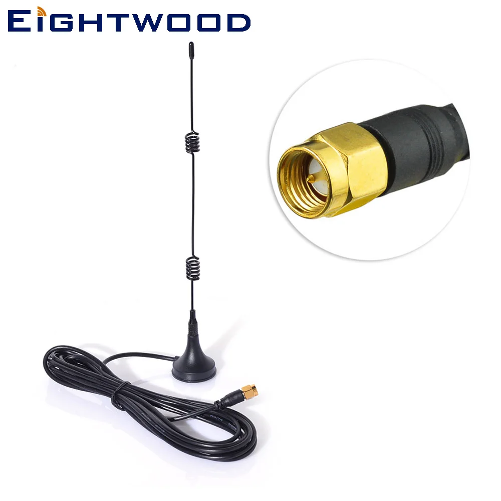 

Eightwood 2.4Ghz WiFi 7dBi Magnetic Base Aerial SMA Plug Male Antenna for Wireless Wifi WLAN Signal Booster Security IP Camera