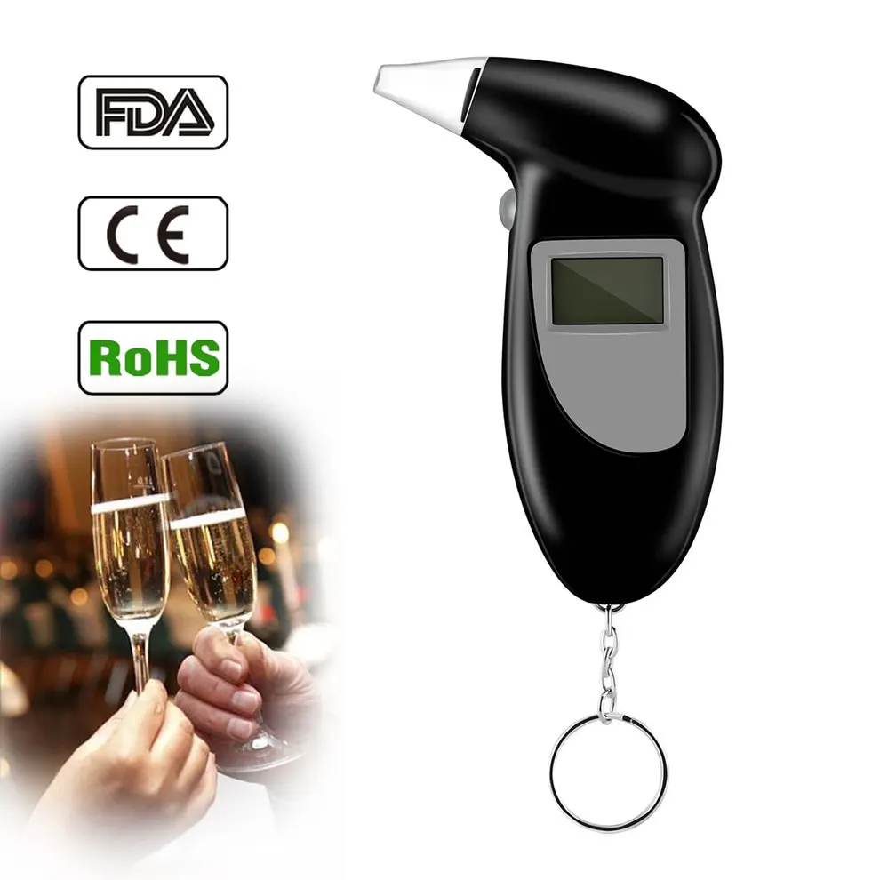 Цифровой тестер спирта дыхания Тесты er анализатор детектор брелок Breathalizer