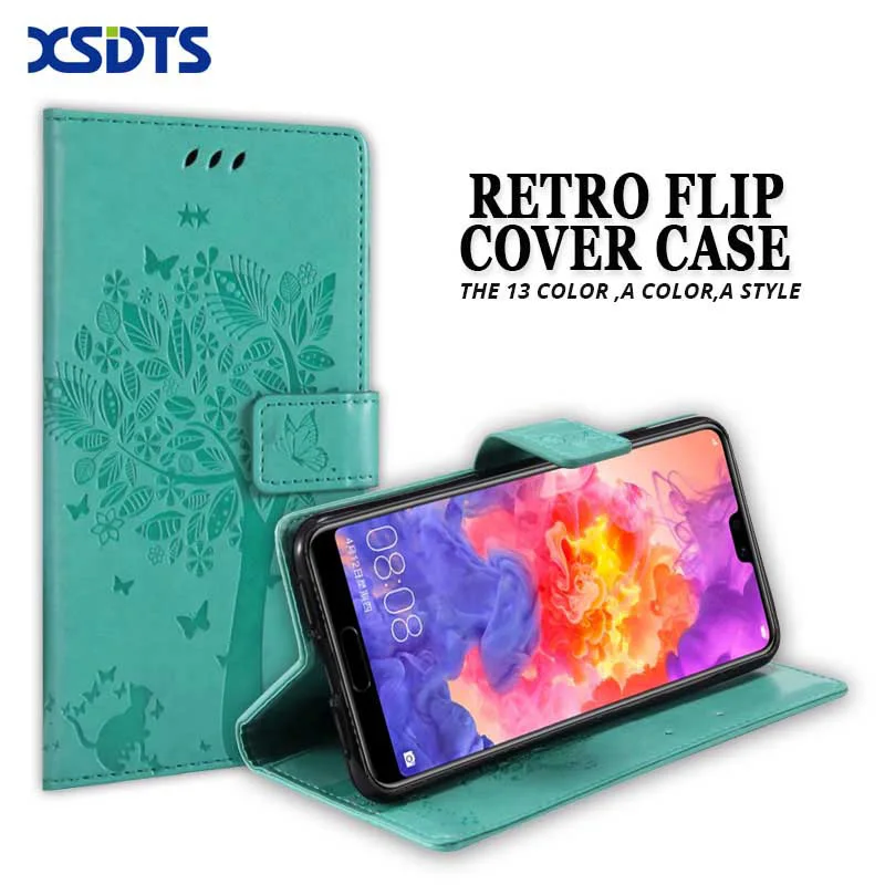 XSDTS Leather Flip Wallet Case For Huawei P8 P9 P10 P20 Lite Pro Phone Bag Retro Card Slot Cover | Мобильные телефоны и