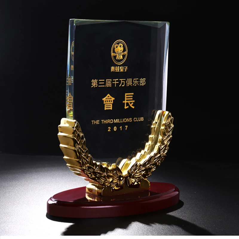 На заказ хрустальный трофей для легкой атлетики Кубок чемпионов спортивные