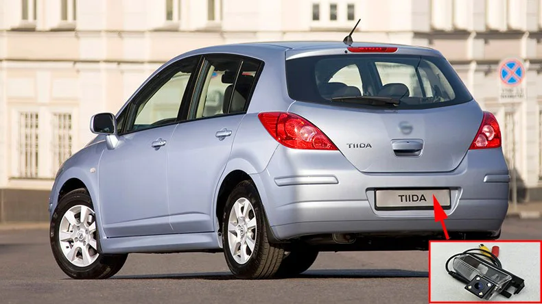 Для Nissan Tiida/Versa C11 хэтчбек/RCA AUX проводной/CCD 4LED ночного видения/HD широкоугольный объектив Автомобильная камера заднего вида
