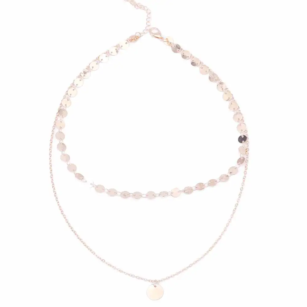 FAMSHIN 2017 новая мода золотая монета многослойное ожерелье набор для женщин