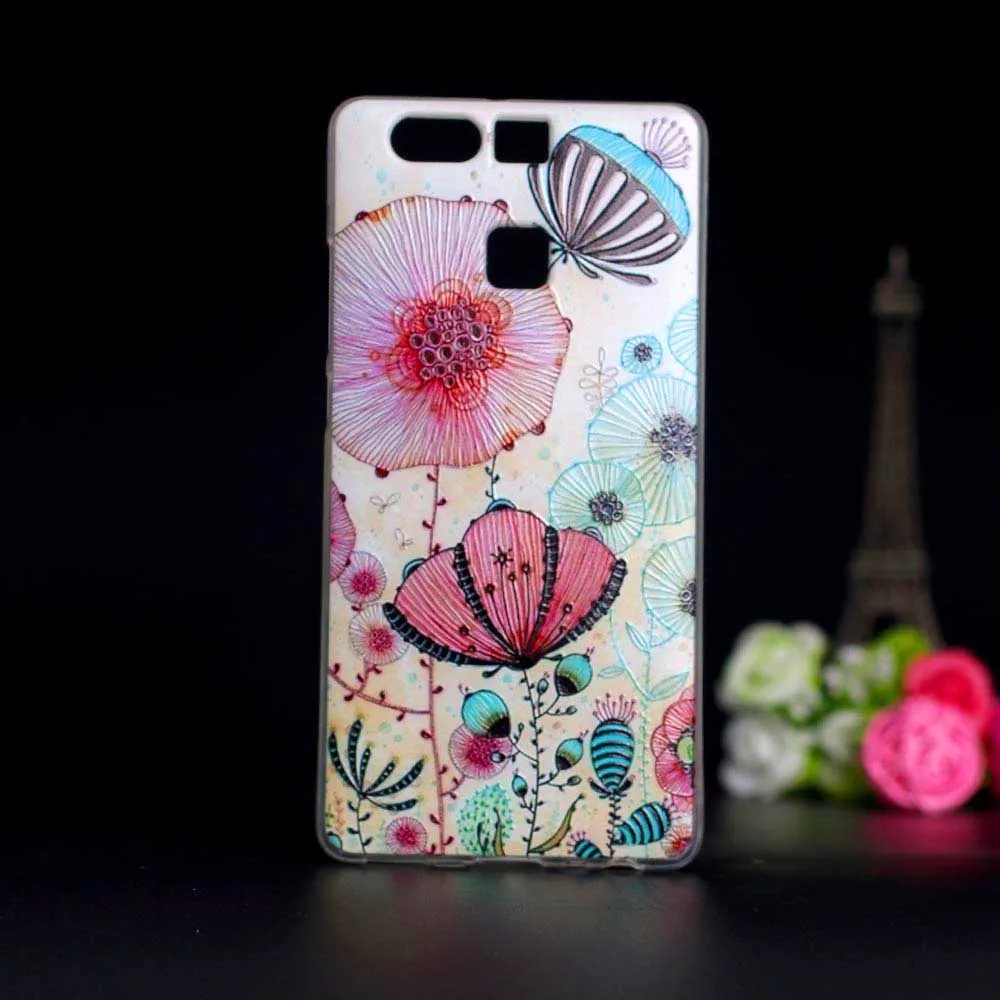 Для Huawei P9 силиконовый чехол ТПУ Мягкая задняя крышка для Pro Чехол 3D ультра тонкий