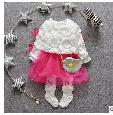 2016 г. платье для девочек высокого качества с длинными рукавами и куртка одежда из