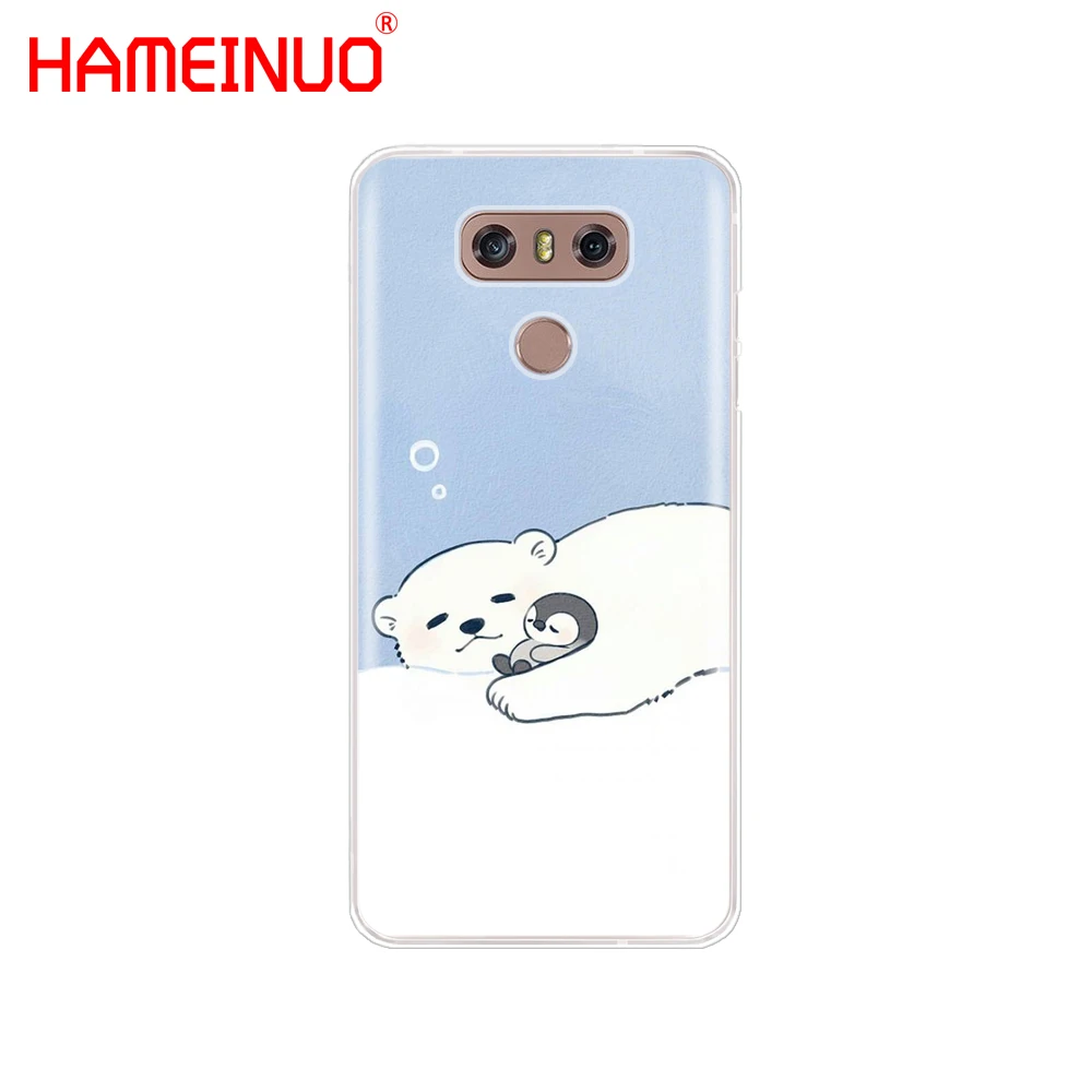 HAMEINUO чехол для телефона с милым пингвином и белым медведем LG G7 Q6 G6 MINI G5 K10 K4 K8 2017 2016 X