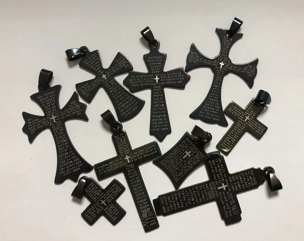 9 шт. подвеска молитвенный крест из нержавеющей стали|Подвески| |