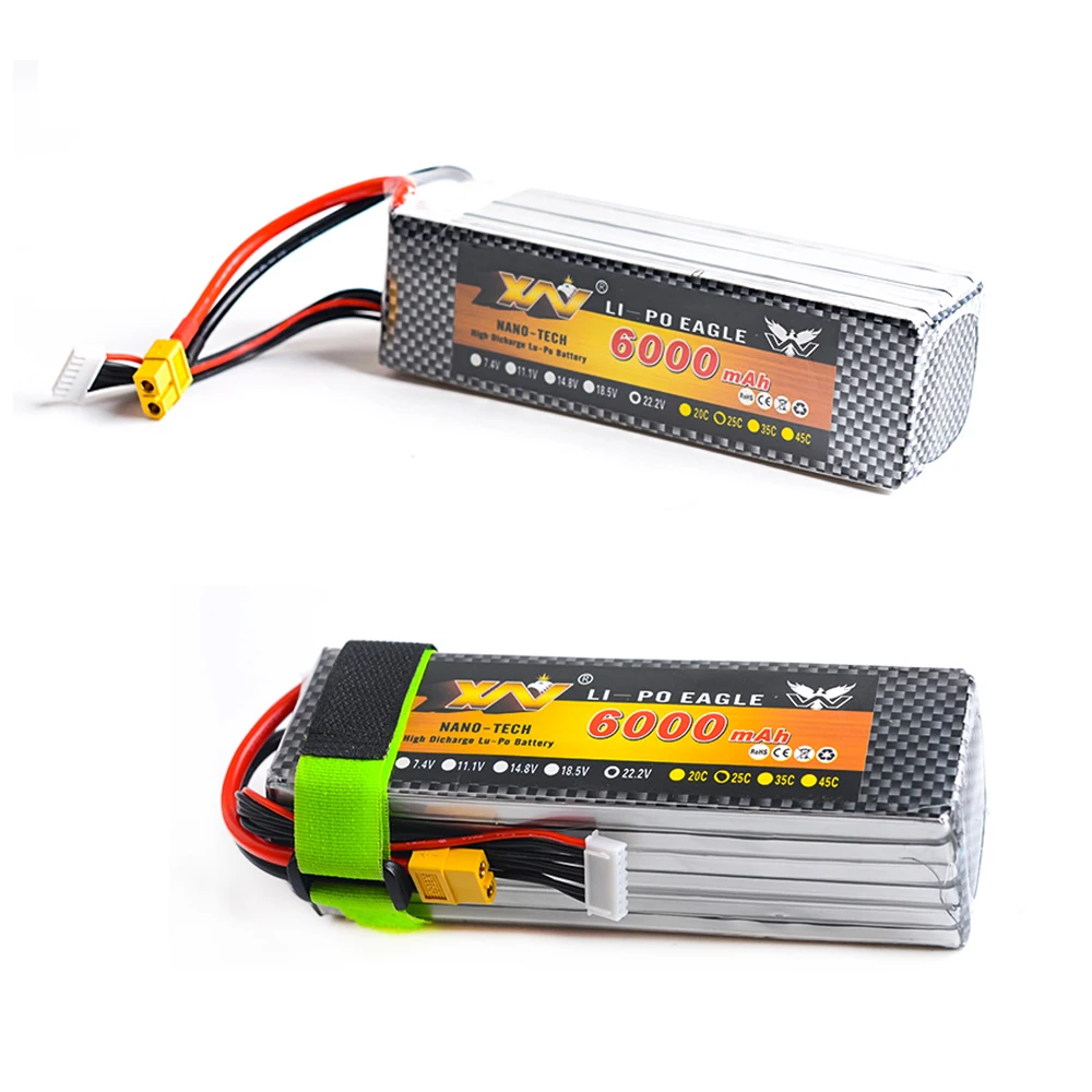 Батарея YW RC Lipo 7 4 V 11 1 6000mah 25C AKKU Batteria XT60 разъем для вертолета радиоуправляемой