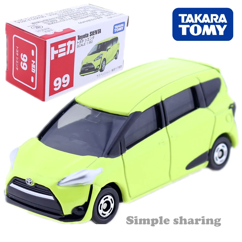

Takara Tomy Tomica No. 99 Toyota Sienta Scale 1:60 Diecast Miniature Car Model Kit Hot Pop Baby Toys Collectibles Funny Doll
