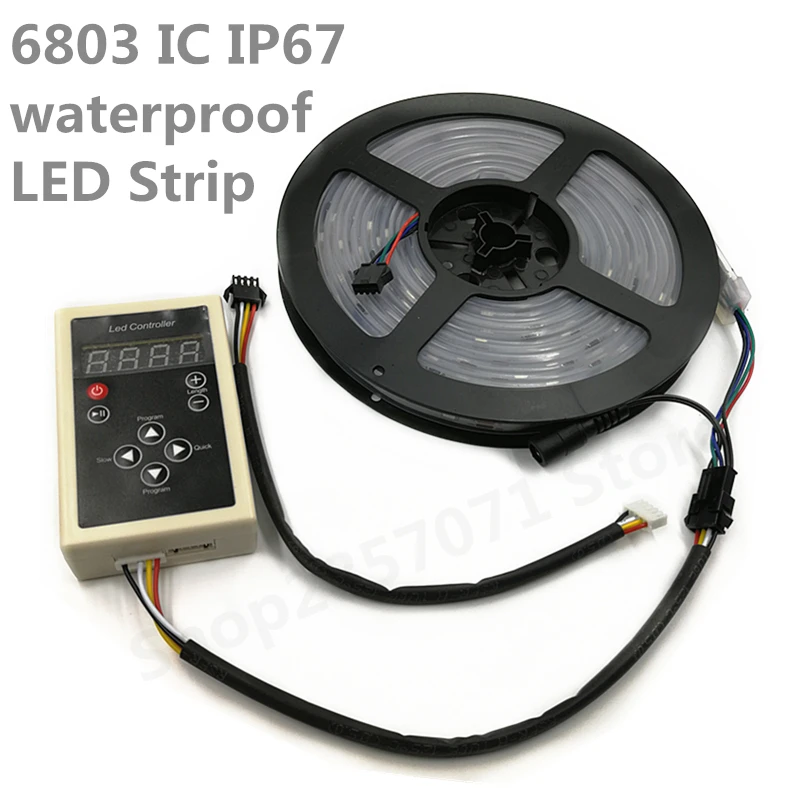 5 м RGB Мечта Волшебная Светодиодная лента DC12V 6803 IC IP67 водонепроницаемая