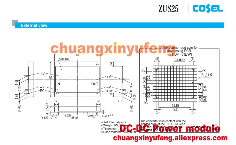 ZUS25483R3 COSEL DC-DC Power module DC48V-3.3V13.2W4A isolated power supply | Электроника