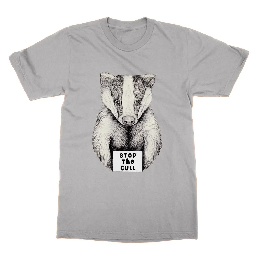 Мужская футболка с надписью Stop The Cull Save Badger Protest модная брендовая в подарок 2019 |