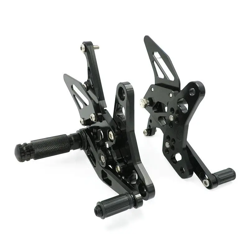 Black CNC Алюминий подножки для мотоцикла задний комплект ножная педаль для ног для Suzuki SV 650 SV650 SV650S- 5 цветов - Цвет: Black