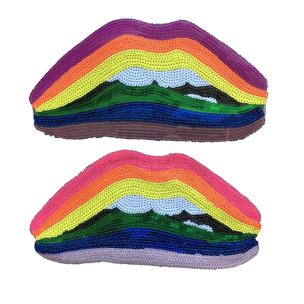 

10 шт большие губы патч для одежды мода пайетками одежда аппликация Швейные платья, расшитые блестками, с вышивкой патчи для художественного...